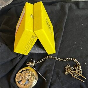 Invicta Gold Pocket Watch with Chain motorcycle